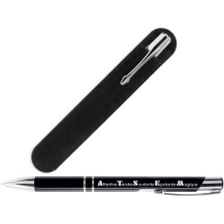 Stylo ATSEM – Attentive Tendre Souriante Epatante Magique avec sa pochette velours - Cadeau ATSEM école classe maternelle