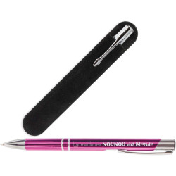 Stylo Violet Nounou gravure La meilleure Nounou du Monde avec sa Pochette velours - Cadeau original pour Nounou, pour la fête