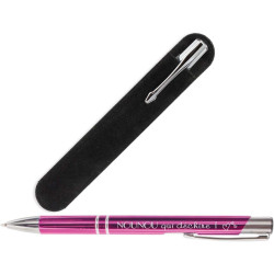 Stylo Violet Nounou gravure Nounou qui déchire avec sa Pochette velours - Cadeau original pour Nounou, pour la fête des
