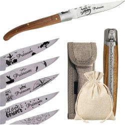 GRAVURE EVENTS - Couteau personnalisé avec dessin et prénom gravé - Cadeau pour homme : fête des pères, papa, tonton, grands