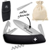 Gravure Events - Véritable Couteau Suisse personnalisé - Gravé avec le prénom de votre choix - Cadeau Homme femme ou
