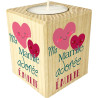 Bougie personnalisée Ma Mamie adorée – Porte Bougie en Bois personnalisé avec Le prénom de Mamie – Cadeau Noël, Anniversaire