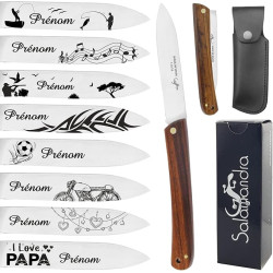 Gravure Events - Couteau Pliant Salamandra personnalisé avec le prénom de votre choix - Cadeau pour homme : fête des pères