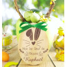 Mon Oeuf de Pâques en Bois personnalisé avec Le prénom de l'enfant - 1er œuf, joyeuses Pâques - 100% fabriqué en France