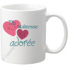 Gravure Events Mug Ma Maîtresse Adorée – Cadeau de fin d'année scolaire pour remercier l'institutrice – Cadeau Maîtresse d'école