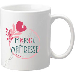 Gravure Events Mug Merci Maîtresse – Cadeau de fin d'année scolaire pour remercier l'institutrice – Tasse Cadeau Maîtresse