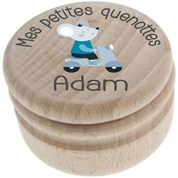 copie de Boite à Dents de Lait en bois - Personnalisée avec le prénom de l'enfant + Texte personnalisable – Dessin de la pe