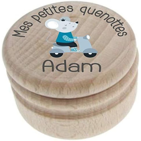 copie de Boite à Dents de Lait en bois - Personnalisée avec le prénom de l'enfant + Texte personnalisable – Dessin de la pe