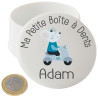Grande Boîte à Dents de Lait en Porcelaine – Personnalisée avec le Prénom de l'Enfant + Texte Personnalisable – Petite Souris
