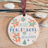 Décoration de Sapin Mon Premier Noël en Bois personnalisée avec Le prénom de l'enfant (Une Alternative à la Boule 1er noël en