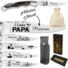 Laguiole Bougna - Couteau avec Tire Bouchon Personnalisé avec Dessin et Prénom Gravé - Cadeau pour Homme : Fête des Pères