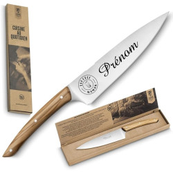 Claude Dozorme - Couteau de Cuisine Top Chef Maman - Couteau Découpe Personnalisé avec Prénom Gravé - Fabriqué en France