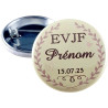 Badge EVJF Personnalisé avec le prénom de la Mariée - Cadeau Enterrement de Vie de Jeune Fille pour une journée entre copine