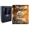 GRAVURE EVENTS 2 Flûtes à Champagne Gravées Modèle Alliances avec Boîte Cadeau - Cadeau de Mariage pour les Mariés - Repas, Vin