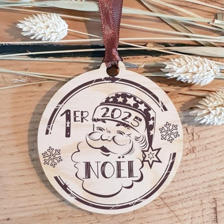 Décoration de Sapin Mon Premier Noël en Bois (Une Alternative à la Boule 1er noël en Verre) BBR20
