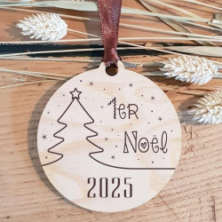Décoration de Sapin Mon Premier Noël en Bois (Une Alternative à la Boule 1er noël en Verre) BBR17