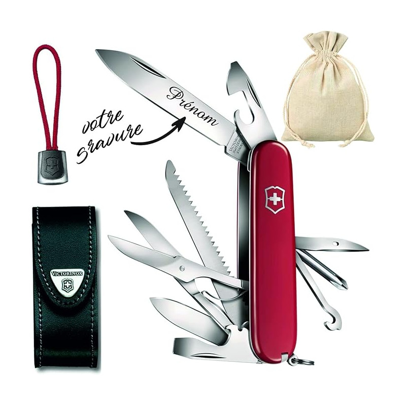 Gravure Events - Couteau Suisse Fieldmaster 16 fonctions personnalisé avec votre prénom