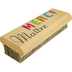 Cadeau Maître d'école - Brosse à tableau en Bois efface le Feutre et la Craie sur Tableaux Noirs et Tableaux Blancs - primaire