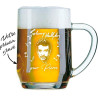 Gravure Events Chope à Bière Johnny Hallyday personnalisée - personnalisable avec le prénom de votre choix qui sera gravé sur