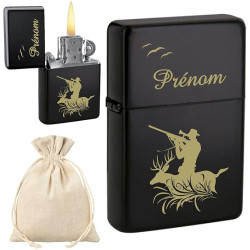 Gravure Events Briquet Chasseur personnalisé avec Votre prénom - Cadeau Personnalisable pour Homme : Tonton, Papi (Papy), fête