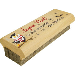 Brosse en Bois pour Tableau Joyeux Noël Maître - efface le Feutre et la Craie sur les Tableaux Noirs comme sur les Tableaux