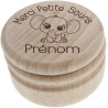 Gravure Events Boîte à Dents de Lait Personnalisée en Bois – Gravée avec le Prénom et un Motif d'Éléphant – Cadeau Tendre et