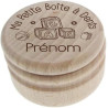 Gravure Events Boîte à Dents de Lait Gravée en Bois Naturel – Personnalisée avec le Prénom et un Design Cubes – Cadeau Original