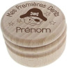 Gravure Events Boîte à Dents de Lait Gravée en Bois – Personnalisée avec le Prénom et un Texte – Motif Pirate – Cadeau de