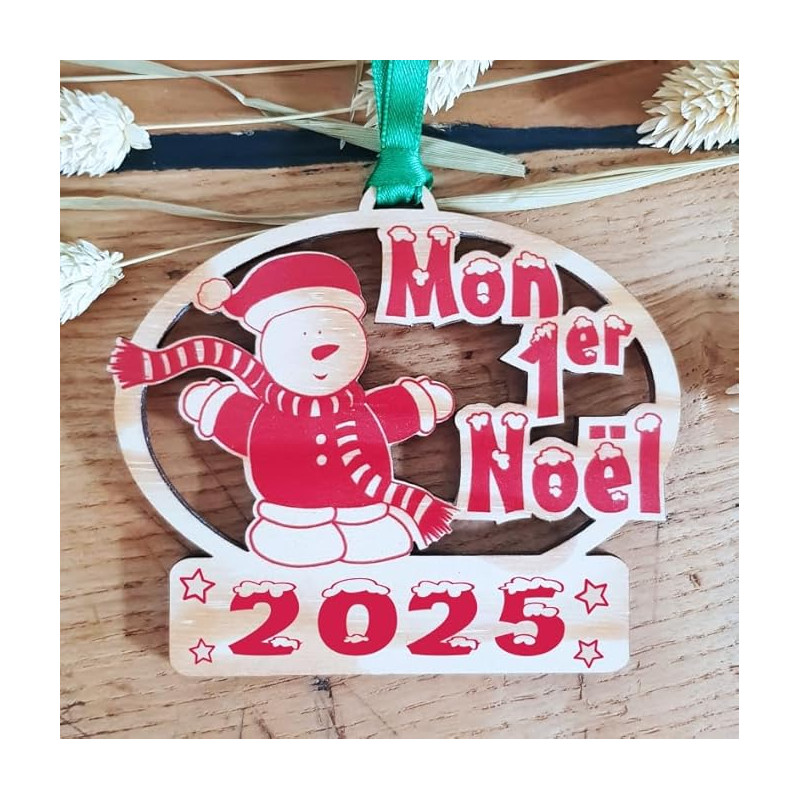 Décoration de Sapin - Mon Premier Noël (Boule 1er noël) - BdN Bois