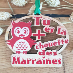Gravure Events Décoration de Sapin pour la Marraine de Votre Enfant - Cadeau de Noël Marraine - DkoChou Mr