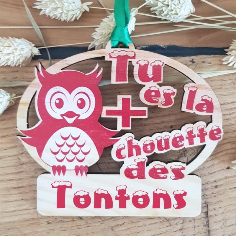 Gravure Events Décoration de Sapin - Cadeau de Noël Original pour Tonton