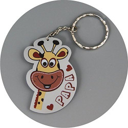 J'aime Papa - Porte Clef (Cadeau Baptême, fête des pères, anniversaire, Noël...)