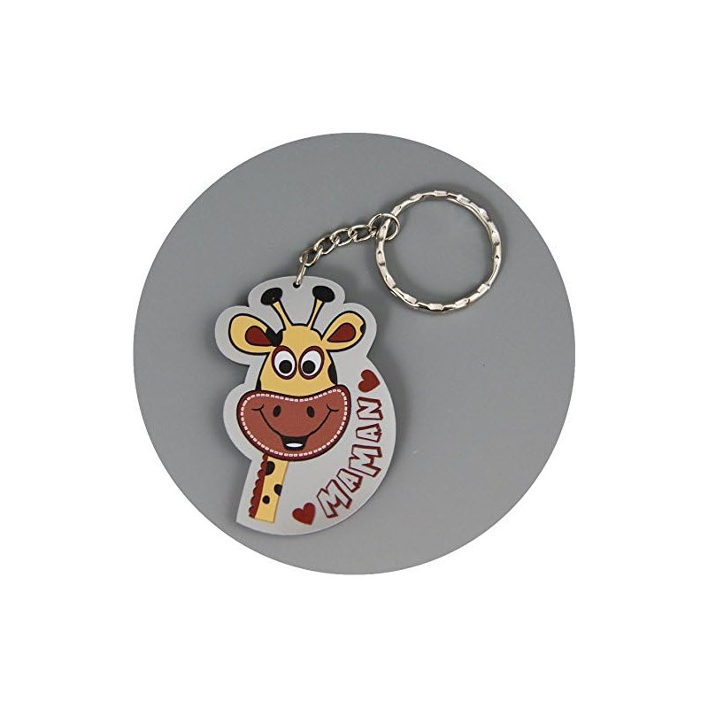 J'aime Maman - Porte Clef (Cadeau Baptême, fête des mères, anniversaire, Noël...)