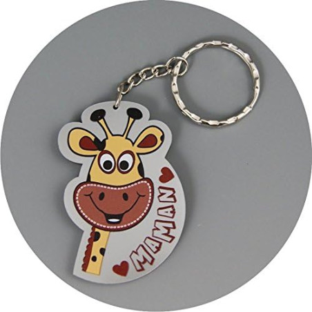 J'aime Maman - Porte Clef (Cadeau Baptême, fête des mères, anniversaire, Noël...)