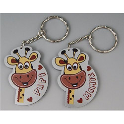 Lot : J'aime Mamie + Papi - 2 Portes Clef - Baptême & Communion