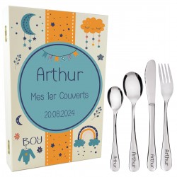 Coffret en bois couverts...