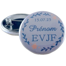 Badge EVJF Personnalisé avec le prénom de la Mariée - Cadeau Enterrement de Vie de Jeune Fille pour une journée entre copine