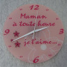 Gravure Events Horloge Je t'aime Maman – Cadeau pour la fête des Mères, Noël, Anniversaire, Naissance... multicolore - Diamètre