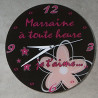 Gravure Events Horloge Je t'aime Marraine – Cadeau pour Marraine : Anniversaire, Noël, Baptême,Communion... multicolore