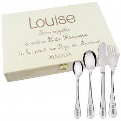 Coffret en bois couverts...