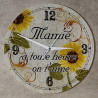 Horloge Je t'aime Mamie – Cadeau Original pour Papi et Mamy – Fête des Grands mères, Anniversaire, Noël... multicolore