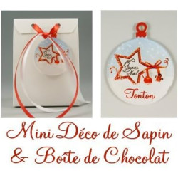 Boite de Chocolat & Déco de Sapin Joyeux Noël Tonton - Cadeau de Noël
