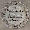 Gravure Events Horloge Je t'aime Marraine – Cadeau pour Marraine : Anniversaire, Noël, Baptême,Communion... multicolore