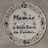 HbMy - Horloge Je t'aime Mamie – Cadeau original pour Papi et Mamy – Fête des Grands mères, Anniversaire, Noël...) couleur voir