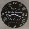 Gravure Events Horloge Je t'aime Mamie - Cadeau Original pour Papi et Mamy - Fête des Grands Mères, Anniversaire, Noël