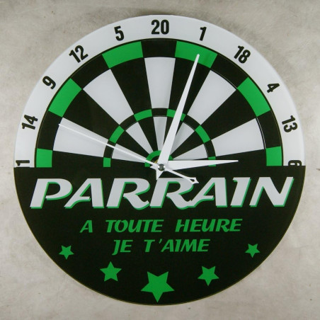 Horloge Je t'aime Parrain – Cadeau pour Parrain : Anniversaire, Noël, Baptême,Communion...