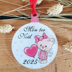 Décoration de Sapin - Mon Premier Noël – Sujet en Acrylique Mod.Z1 - (Alternative à la Boule 1er noël)