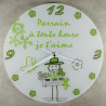 Horloge Je t'aime Parrain – Cadeau pour Parrain : Anniversaire, Noël, Baptême,Communion.