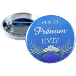 Badge EVJF Personnalisé avec le prénom de la Mariée - Cadeau Enterrement de Vie de Jeune Fille pour une journée entre copine