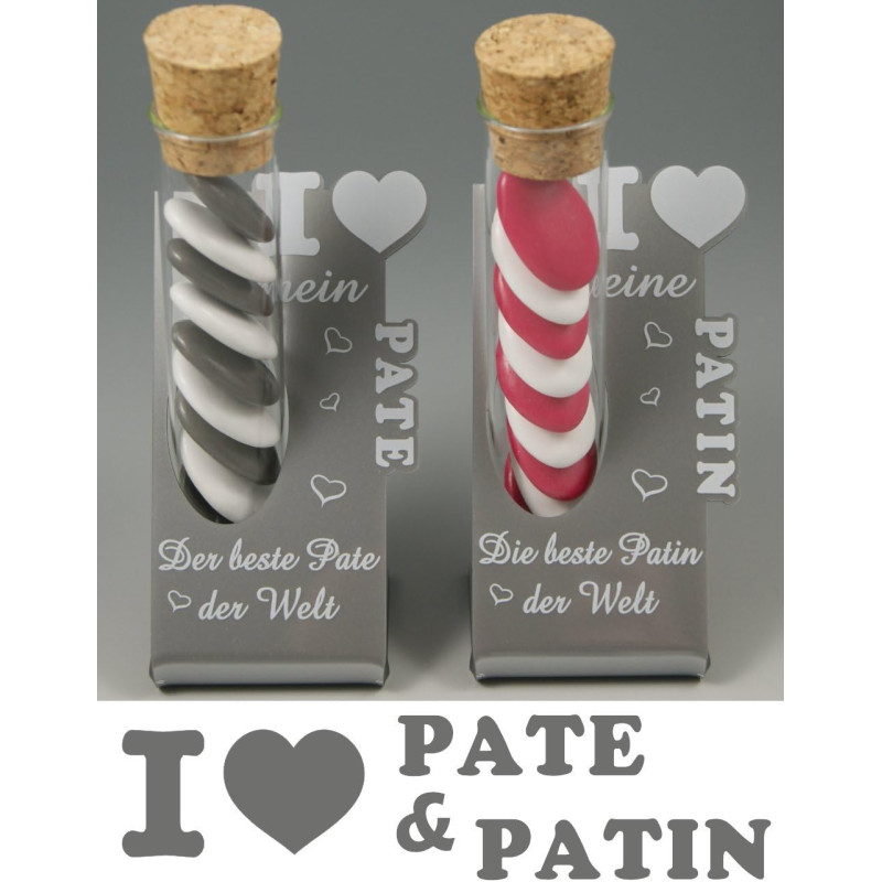 1 Pate + 1 Patin - Geschenk zur Taufe, Weihnachten, Geburtstag...